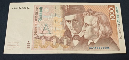 1000 deutsche mark banknote - dm,