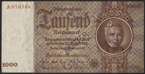 177m 1000 reichsmark 1936 - 1000,
