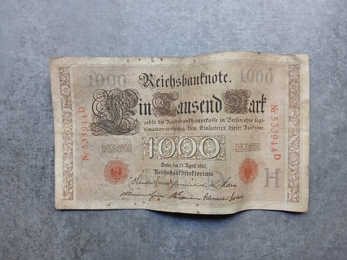 Reichsbanknote 1000 mark 1910 - reichsbanknote,