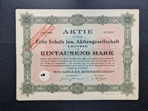 Aktie fritz schulz jun ag - schulz,