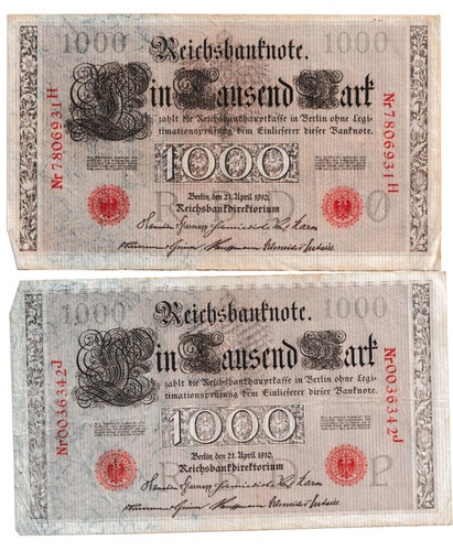 Reichsbanknoten 1000 mark - reichsbanknoten,