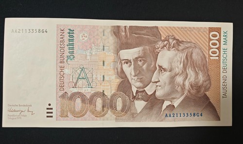 1000 deutsche mark banknote - dm,