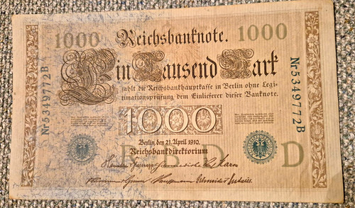 1000 mark reichsbanknote - mark,