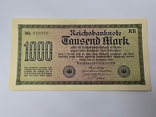 1000 mark 1922 - 1000, reichsbanknote