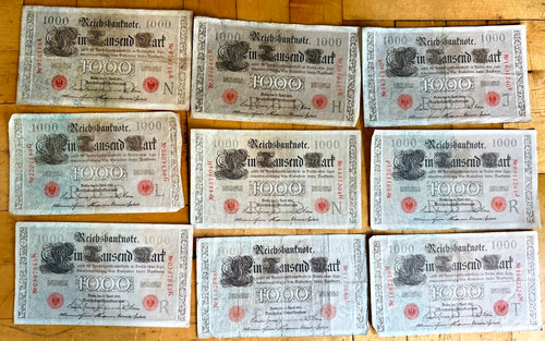 1000 mark reichsbanknote - 1000,