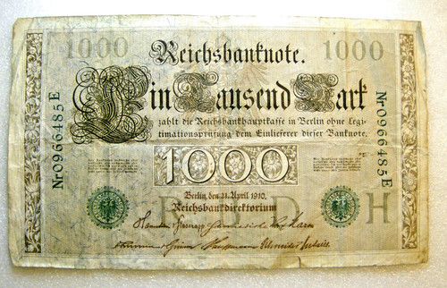Reichsbanknote 1000 mark - reichsbanknote,