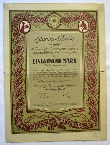 1000 reichsmark aktie - 1000,