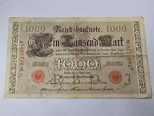 1000 mark reichsbanknote 1910 - 1000,