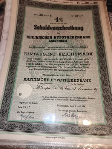 Schuldverschreibung 1000