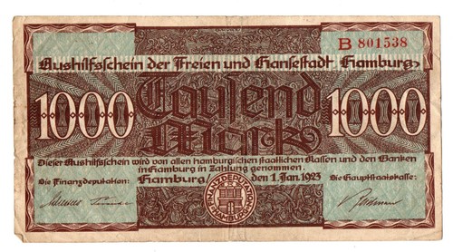1000 mark aushilfsschein der - aushilfsschein,