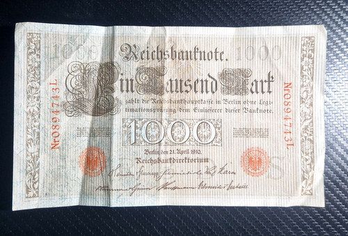 Reichsbanknote 1000 mark 1910 - reichsbanknote,