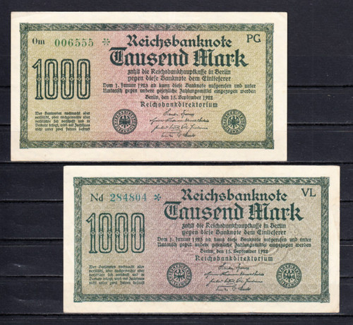 1000 mark 1922 ro - mark, 15.9.1922