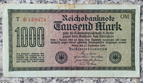 Deutsches reich reichsbanknote - deutsches,